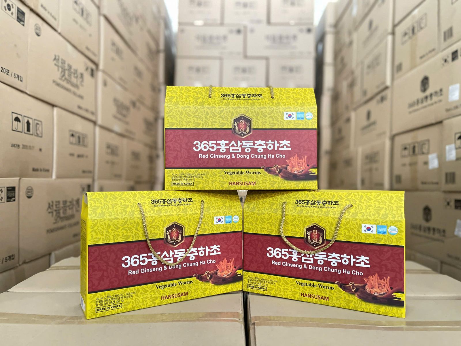 Nước Hồng Sâm Đông Trùng Hạ Thảo Hàn Quốc Hộp 20 gói x 50ml